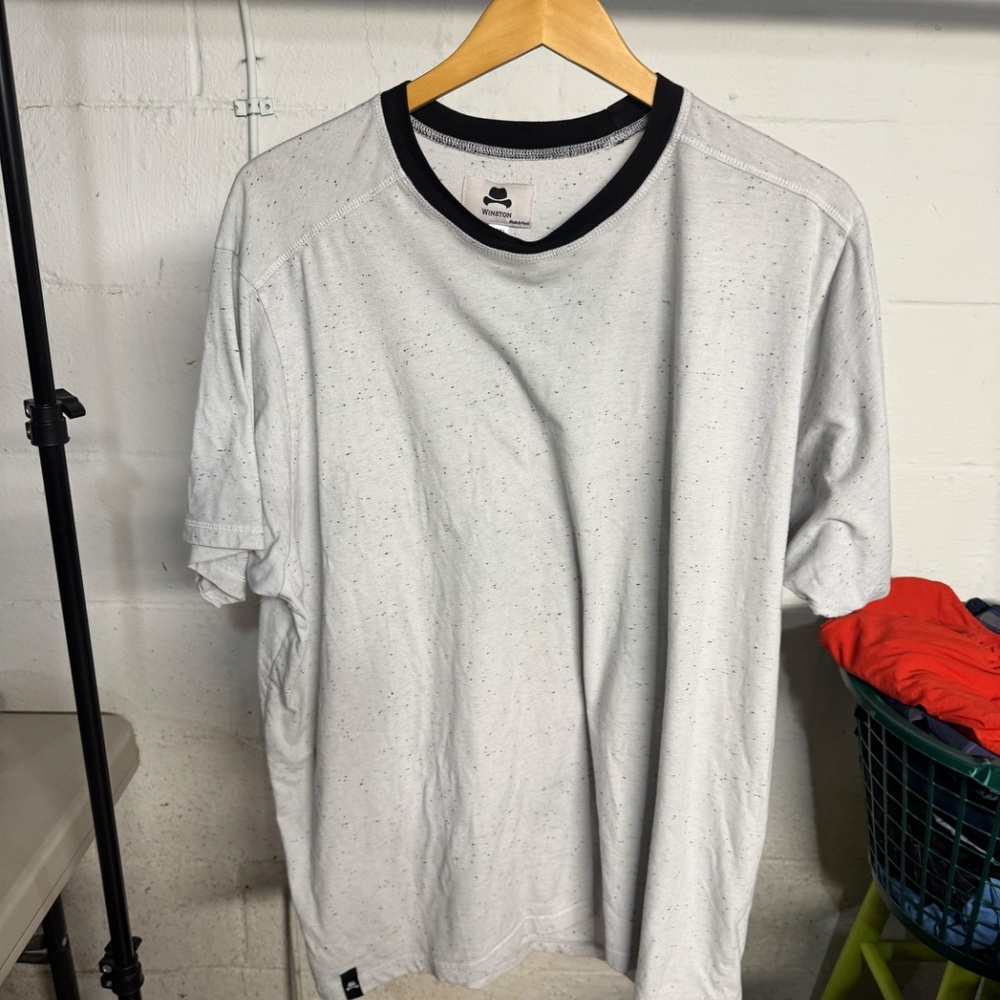 Winston white t-shirt with black color size 2XL